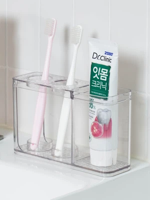 물결무늬 칫솔 수납함