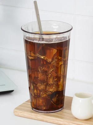 플리츠 브이형 플라스틱 컵 650 ml
