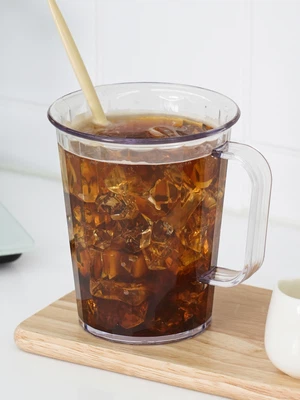 플리츠 핸들형 플라스틱 컵 470 ml