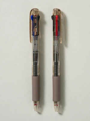 3색 저점도 볼펜 2개입 0.7 mm