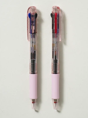 3색 저점도 볼펜 2개입 0.38 mm