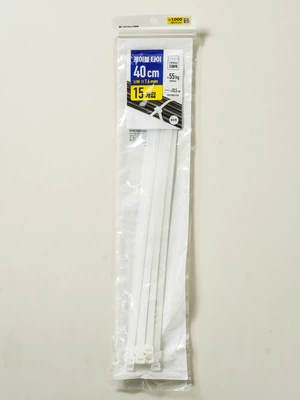 케이블타이 7.6 mm X 40 cm 15개입 화이트