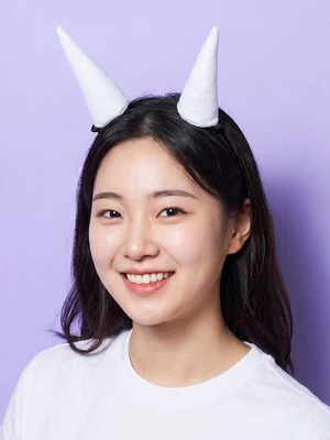 할로윈 도깨비 뿔 머리핀 2개입