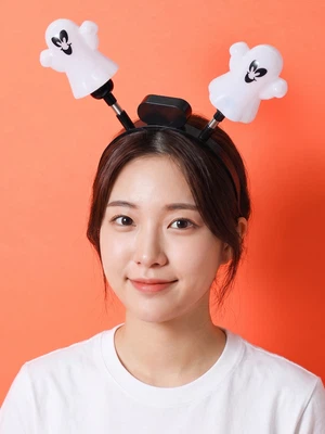 할로윈 유령 LED 머리띠 2구