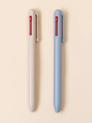 초저점도 2색 볼펜 2개입 0.8 mm