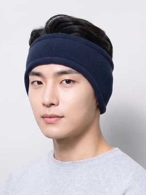 플리스 헤어밴드 겸용 귀마개 네이비