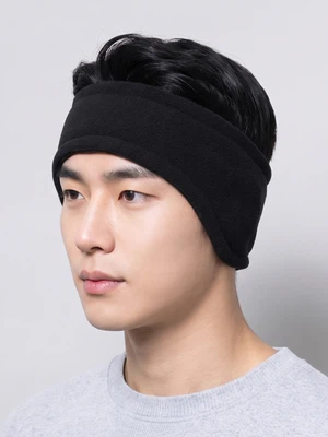 플리스 헤어밴드 겸용 귀마개 블랙