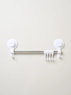 접착식 스테인리스 수건걸이 30 cm 화이트